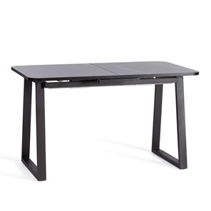 Кухонный раздвижной стол MALTIDO ЛДСП/HPL/металл, 130/160x75x75 Мрамор чёрный/чёрный арт.20627 в Пензе