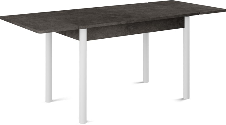 Кухонный раскладной стол Милан-2 EVO, ноги белые, серый камень в Пензе - изображение 1