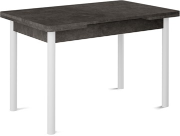 Кухонный раскладной стол Милан-2 EVO, ноги белые, серый камень в Пензе - предосмотр