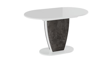 Обеденный раздвижной стол Монреаль тип 1 (Белый глянец/Моод темный) в Пензе