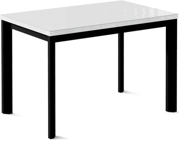 Кухонный раскладной стол Нагано-1G (ноги черные, стекло cristal/белый цемент) в Пензе