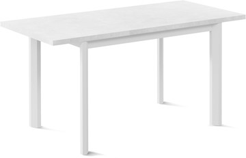 Кухонный раздвижной стол Нагано-1L (ноги металлические белые, белый цемент) в Пензе - предосмотр 1