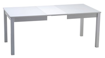 Кухонный стол раздвижной Нагано-2 стекло белое opti (хром-лак) в Пензе - предосмотр 1