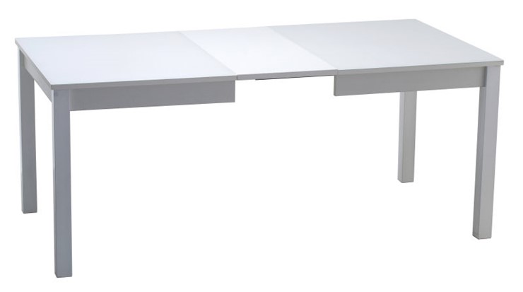 Кухонный стол раздвижной Нагано-2 стекло белое opti (хром-лак) в Пензе - изображение 1