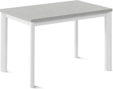 Кухонный раздвижной стол Нагано-3L (ноги металлические белые, светлый цемент) в Пензе