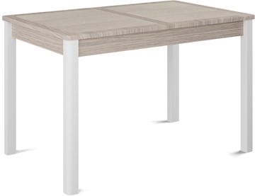 Кухонный стол раскладной Ницца-1 ПЛ (ноги белые, плитка бежевая/лофт) в Пензе