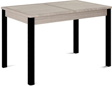 Кухонный раскладной стол Ницца-1 ПЛ (ноги черные, плитка бежевая/лофт) в Пензе