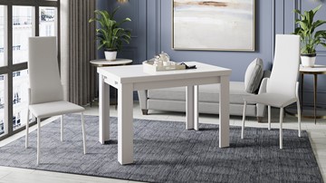Кухонный раздвижной стол Норман тип 1, цвет Белый/Стекло белый глянец в Пензе - предосмотр 3