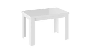 Кухонный раздвижной стол Норман тип 1, цвет Белый/Стекло белый глянец в Пензе - предосмотр