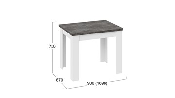 Кухонный раскладной стол Промо тип 3 (Белый/Ателье темный) в Пензе - предосмотр 4