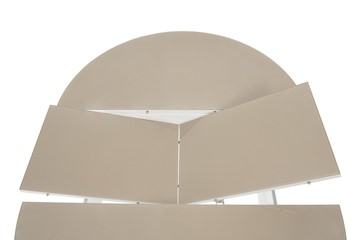 Обеденный раздвижной стол Ривьера исп. круг хром №5 (стекло белое/черный) в Пензе - предосмотр 4