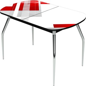 Раздвижной стол Ривьера исп.1 ноги метал. крашеные №24 Фотопечать (Текстура №47) в Пензе
