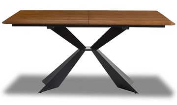 Кухонный раздвижной стол T1712A: орех 160 (WK-07)/черный (PC-02) в Пензе