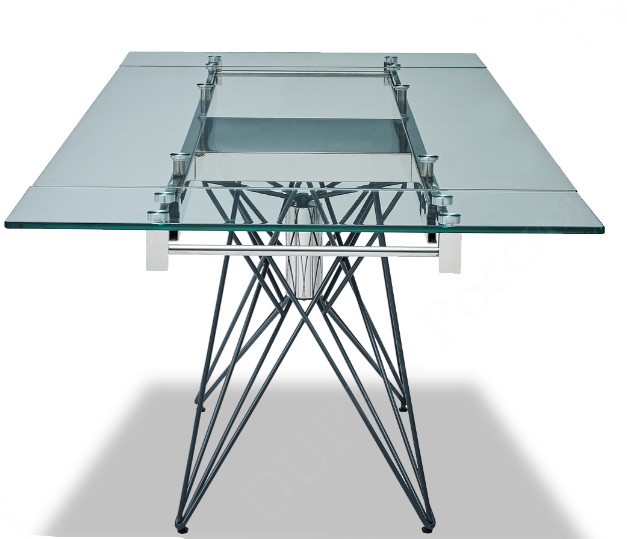 Кухонный стол раскладной T-041 (140) прозрачный в Пензе - изображение 4