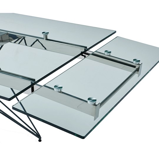 Кухонный стол раскладной T-041 (140) прозрачный в Пензе - изображение 5