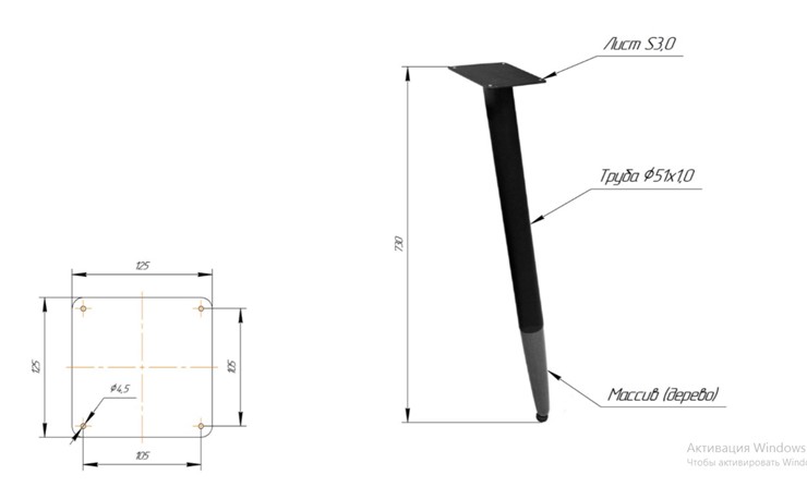Стол на кухню SHT-TU12 (3 шт.)/ТT8 60/60 (черный/темный орех/прозрачный лак/коричневая сепия) в Пензе - изображение 1