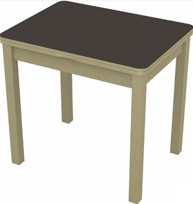 Обеденный раздвижной стол Бари дерево №8 (стекло коричневое/дуб выбеленный) в Пензе