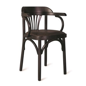 Обеденный стул Венский мягкий, кожзам черный/венге в Пензе