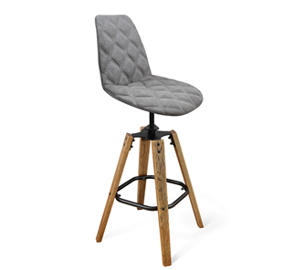 Барный стул SHT-ST29-C20/S93 (серый туман/брашированный коричневый/черный муар) в Пензе