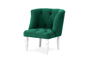 Кресло на ножках Бриджит зеленый ножки белые в Пензе