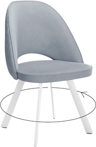 Обеденный стул 228 Поворотный, Микровелюр Z46 перламутр / опоры белые в Пензе - предосмотр