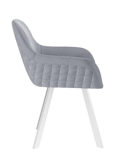 Обеденный стул 248 Поворотный, Микровелюр Z46 Перламутр / опоры белые в Пензе - изображение 3