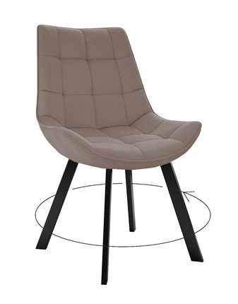 Обеденный стул 263 Поворотный, Микровелюр B5 Latte / опоры черные в Пензе - изображение