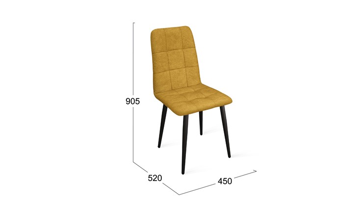 Кухонный стул Аспен К1С (Черный муар/Микровелюр Duna Curcuma) в Пензе - изображение 5