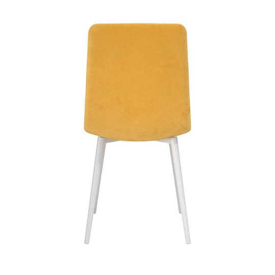 Обеденный стул Белла, велюр тенерифе куркума/Цвет металл белый в Пензе - изображение 3