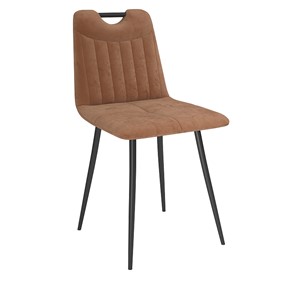 Обеденный стул Брандо, велюр тенерифе корица/Цвет металл черный в Пензе