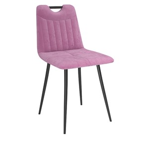 Обеденный стул Брандо, велюр тенерифе розовый/Цвет металл черный в Пензе