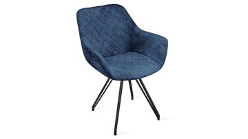 Кухонный стул Дастин К4 (Черный муар/Микровелюр Wellmart Blue) в Пензе