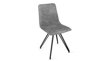 Кухонный стул Хьюго К4 (Черный муар/Микровелюр Wellmart Silver) в Пензе