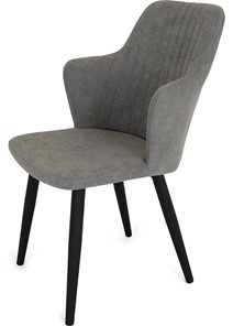 Обеденный стул Йорк, ноги черные круглые XXL (R38)/велюр T180 Светло-серый в Пензе