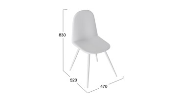 Обеденный стул Марли (конус Т3), Белый муар/Кожзам Белый в Пензе - предосмотр 1