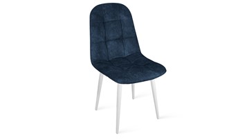 Кухонный стул Райс К1С (Белый матовый/Микровелюр Wellmart Blue) в Пензе