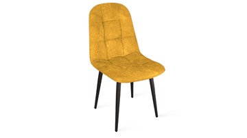 Кухонный стул Райс К1С (Черный муар/Микровелюр Wellmart Yellow) в Пензе