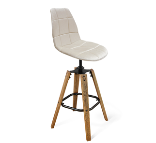 Барный стул SHT-ST29-C/S93 (жемчужный/брашированный коричневый/черный муар) в Пензе