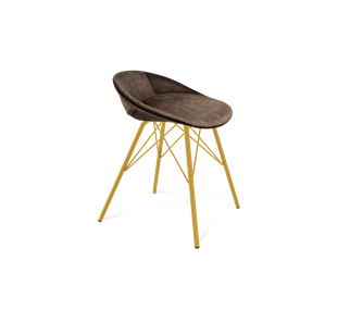 Обеденный стул SHT-ST19-SF1 / SHT-S37 (кофейный трюфель/золото) в Пензе - предосмотр