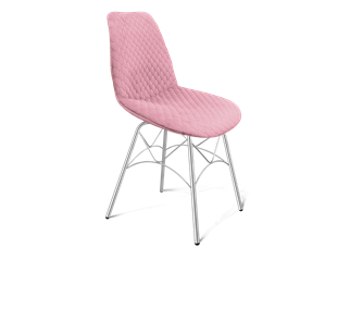 Обеденный стул SHT-ST29-С22 / SHT-S107 (розовый зефир/хром лак) в Пензе