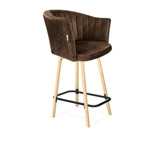 Полубарный стул SHT-ST42-1 / SHT-S94-1 (кофейный трюфель/прозрачный лак/черный муар) в Пензе
