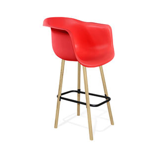 Барный стул SHT-ST31/S94 (красный/прозрачный лак/черный муар) в Пензе