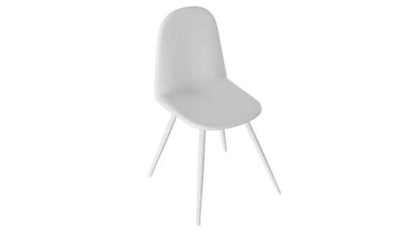 Обеденный стул Марли (конус Т3), Белый муар/Кожзам Белый в Пензе - изображение