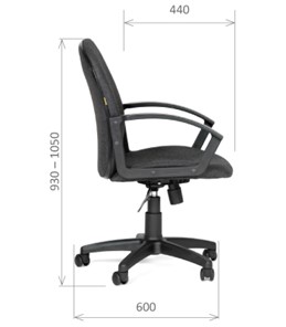 Компьютерное кресло CHAIRMAN 681 Ткань C-3 черное в Пензе - предосмотр 2