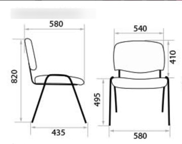 Офисный стул ISO  W BLACK V4 кожзам в Пензе - предосмотр 1
