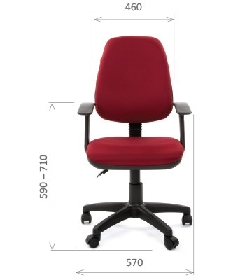 Кресло компьютерное CHAIRMAN 661 Ткань стандарт 15-11 красная в Пензе - изображение 1