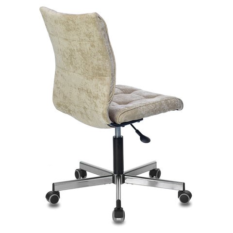 Кресло офисное Brabix Stream MG-314 (без подлокотников, пятилучие серебристое, ткань, песочное) 532396 в Пензе - изображение 2