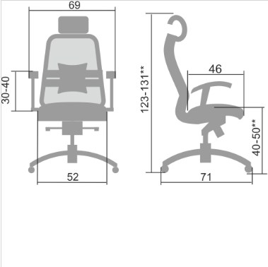 Офисное кресло Samurai S-3.04, серый в Пензе - изображение 4
