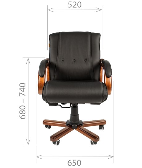 Кресло CHAIRMAN 653M кожа черная в Пензе - изображение 1