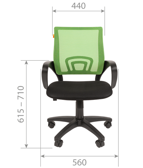 Кресло офисное CHAIRMAN 696 black Сетчатый акрил DW62 черный в Пензе - изображение 3